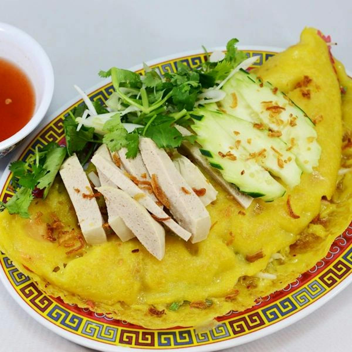 a plate of food on a table